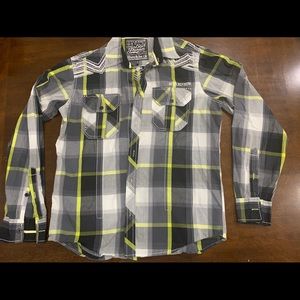 Men’s Affliction Black Premium Flannel size medium